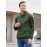 Trendy Solid Stand Collar Cool Knitted Thermal Sweater For Men, Men's Casual Pullover Knit Sweater Streetwear For Winter Fall, As Gifts