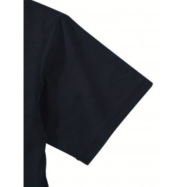 Vintage Car & Letter Pattern Print Men's Comfy Chic T-shirt, Graphic Tee Men's Summer Outdoor Clothes, Men's Clothing, Tops For Men, Gift For Men