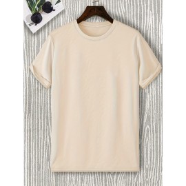 Retro Rose Print, Men's Graphic Design Crew Neck Active T-shirt, Casual Comfy Tees Tshirts For Summer, Men's Clothing Tops For Daily Gym Workout Running