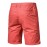Men's Classic Fit Cotton Twill Flat Front Solid Chino Short With Slant Pockets And Elastic Waist