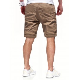 Men's Casual Cargo Shorts, Drawstring Beach Golf Shorts For Summer Outdoor Activities