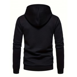 Waffle  Hoodie, Cool Hoodies For Men, Men's Casual Graphic Design Pullover Hooded Sweatshirt With Kangaroo Pocket Streetwear For Winter Fall, As Gifts