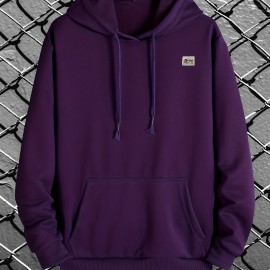 Men's Long Sleeve Pattern Print,Hoodies Street Casual Sports And Fashionable With Kangaroo Pocket Sweatshirt,Suitable For Outdoor Sports,For Autumn And Winter, Fashionable And Versatile